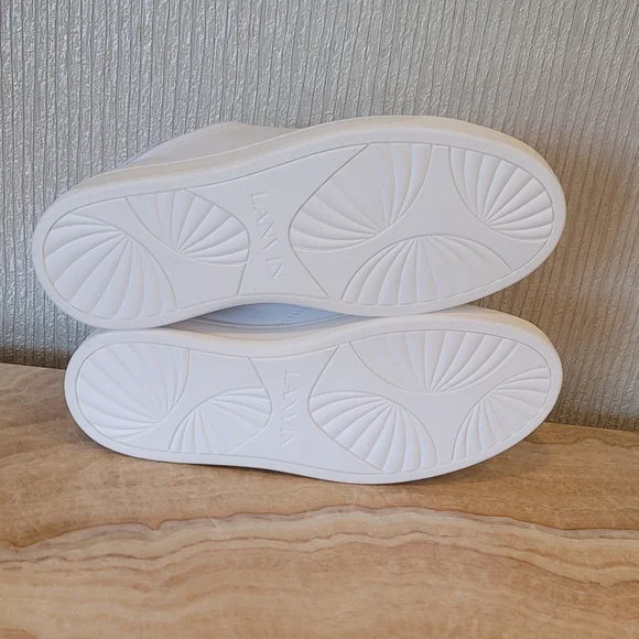 Lanvin DDB0 white Leather Sneakers MSRP $650